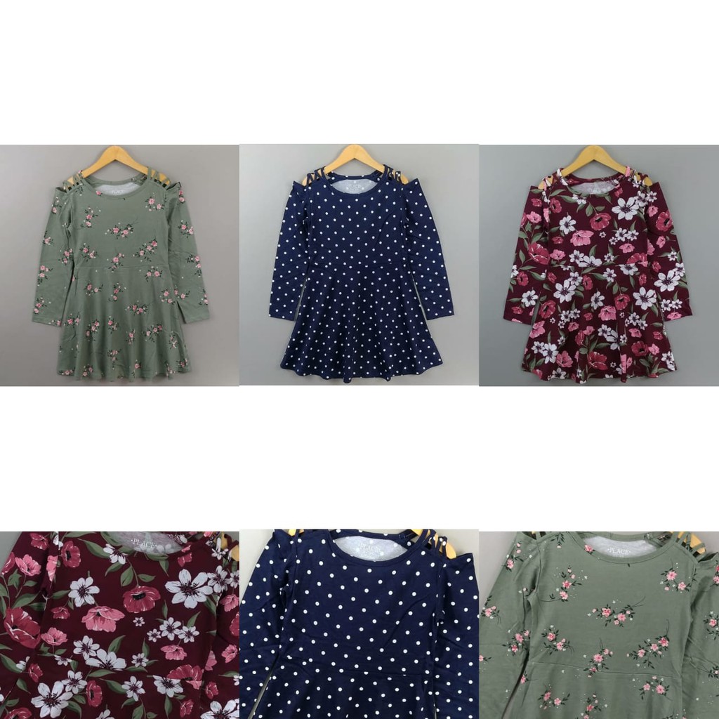 BZ ⁣⁣⁣Dress Anak Cewe Cold Shoulder TCP 151110