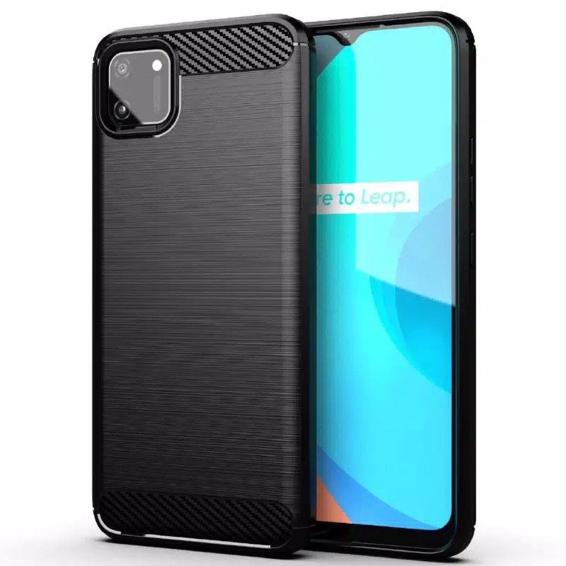 REALME C3 C11 C12 C15 Silicon Carbon Slim Fit Soft Case Premium