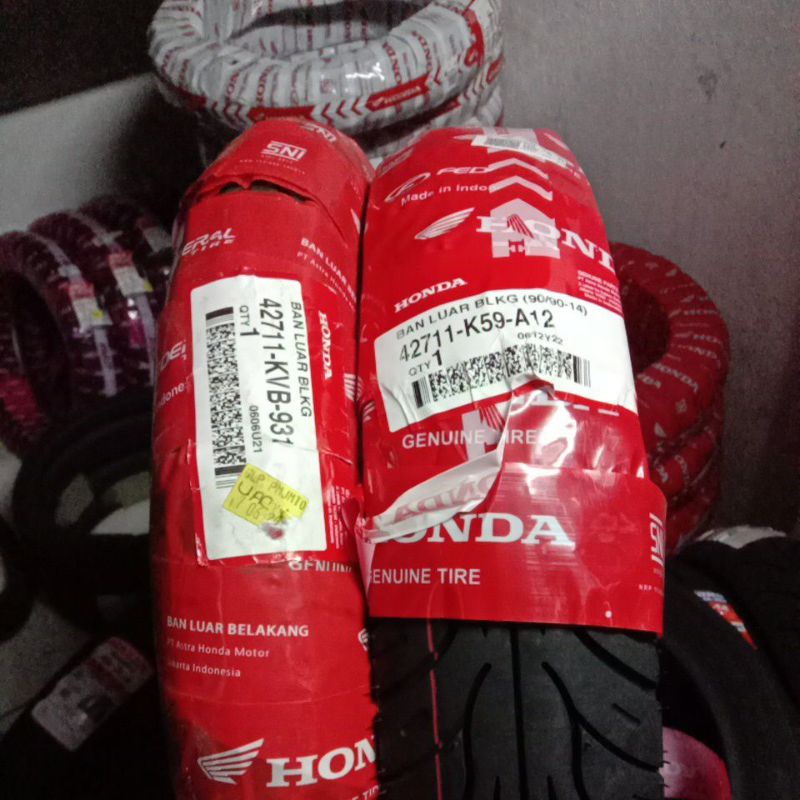 Ban Luar Belakang Honda AHM Federal 90/90 Ring 14 K59 Tubeless KVB Tubetipe KVB (Pakai Ban Dalam) K0
