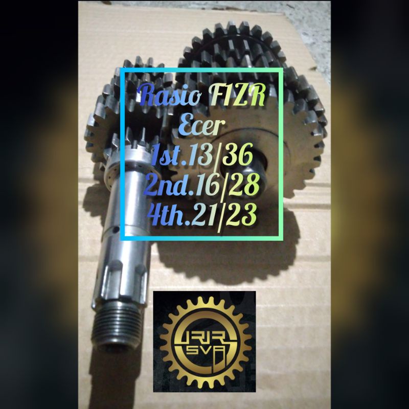 Rasio Racing F1ZR FIZR FIZ R FORCE 1 F1 Kompetisi Road Race Drag GTX Ecer Gigi 1st.13/36; Gigi 2nd.1