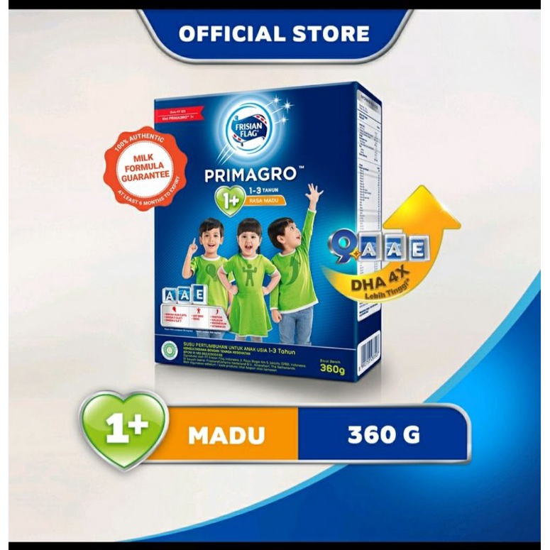 

Frisian flag PRIMAGRO 1+ (1-3 tahun) rasa MADU,400g