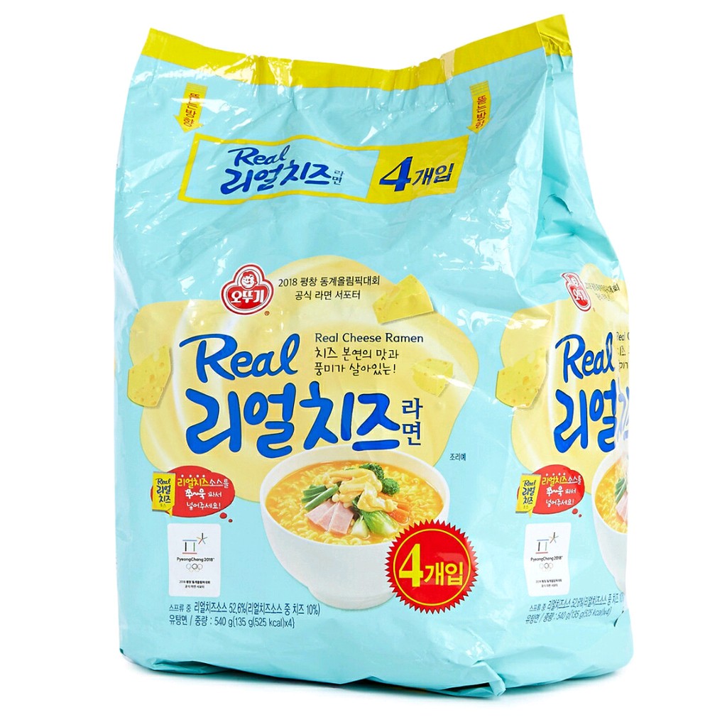 Ottogi Real Cheese Ramen New Pack Korean Instant Noodle