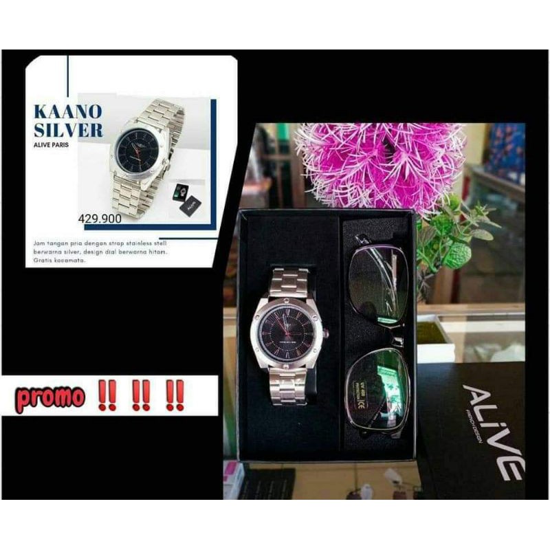 Sophie Martin Jam tangan pria Alive Sophie Paris Kaano silver Shopie Martin promo shopee
