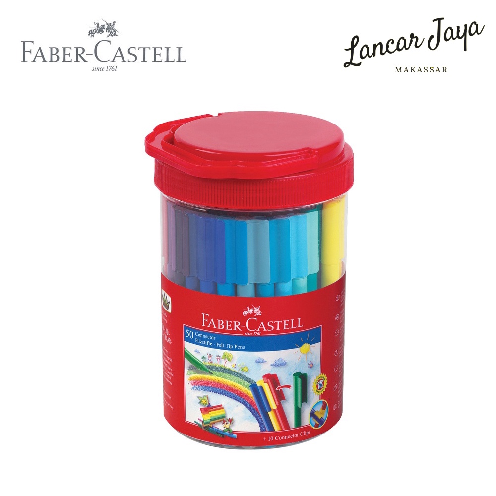 

Color Marker Spidol Berwarna Connector Pen Faber Castell 50 Colour