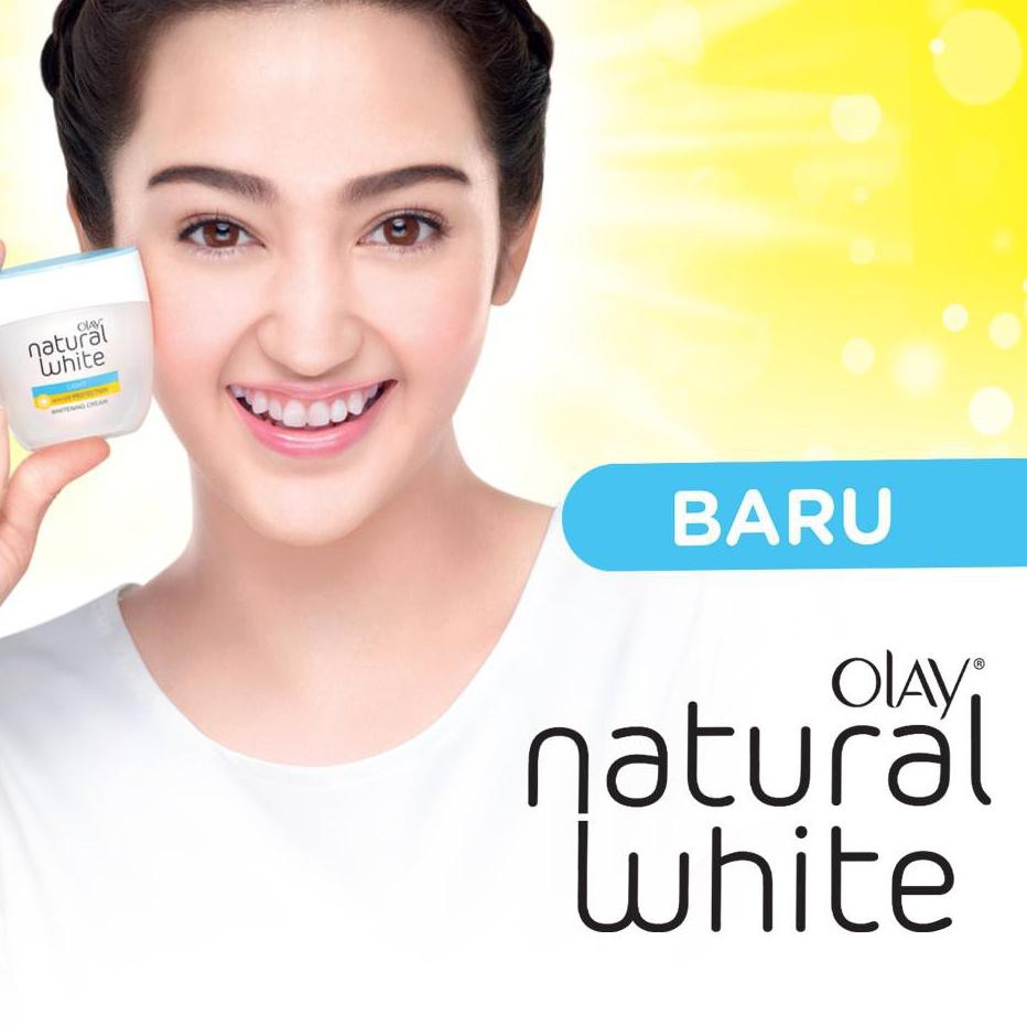 ☛ Olay Krim Pelembab Malam Pencerah Wajah Natural White Light Brightening Skincare 50g ✬