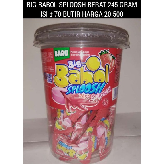 

big Babol sploosh isi ±70 butir