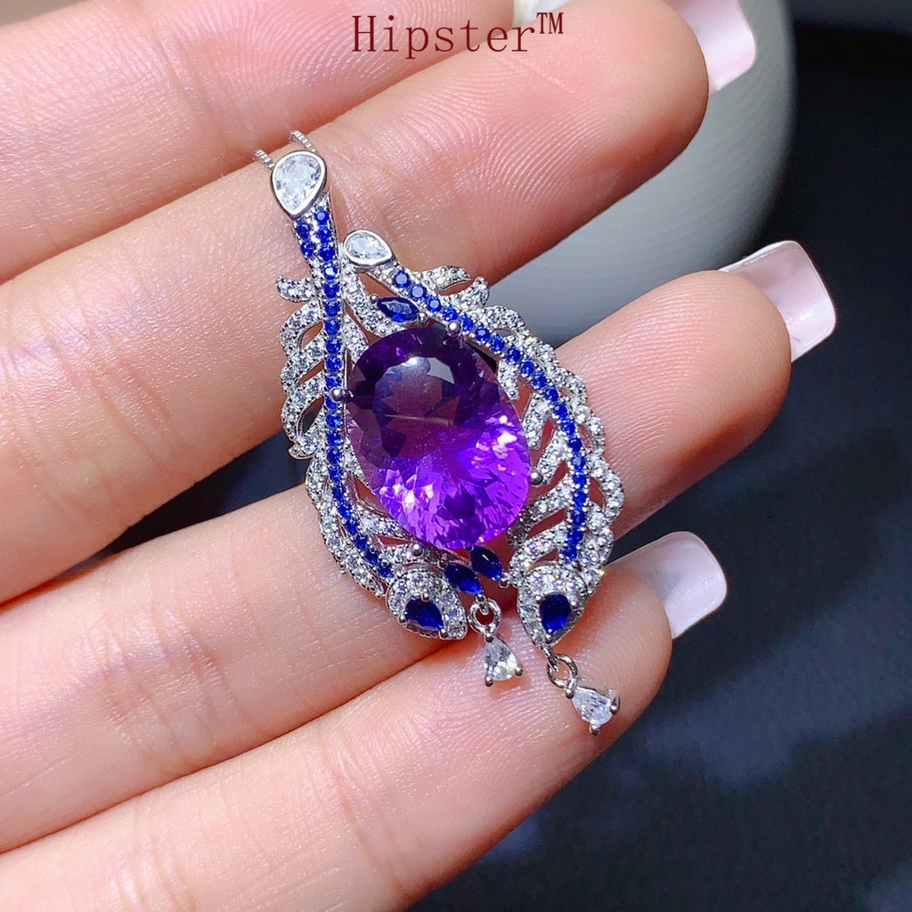 Hot Sale Fashion Exquisite Natural Amethyst Pendant Necklace