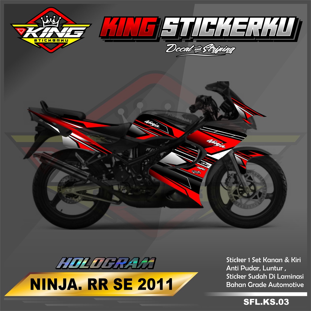 Sticker Striping Kawasaki Ninja RR OLD 2011 SE - Stiker Striping Motor Ninja RR OLD 2011 SE. KS.03
