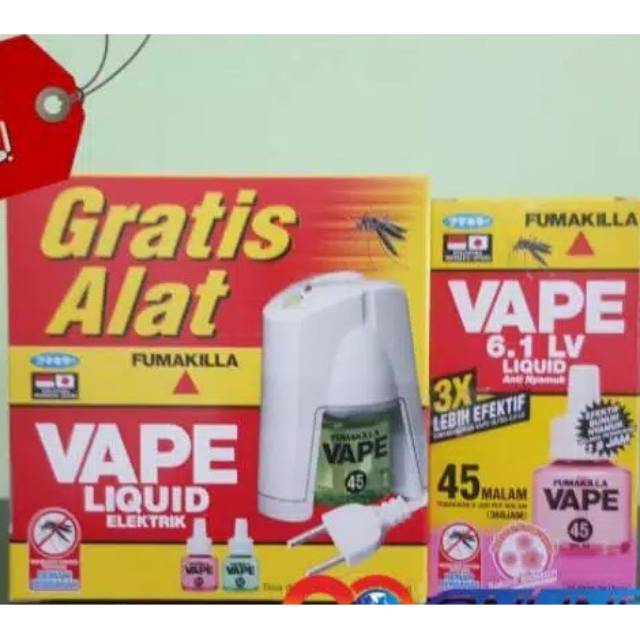 Paling Murah Obat nyamuk Vape elektrik 45 jam + Liquid Alat Gratis