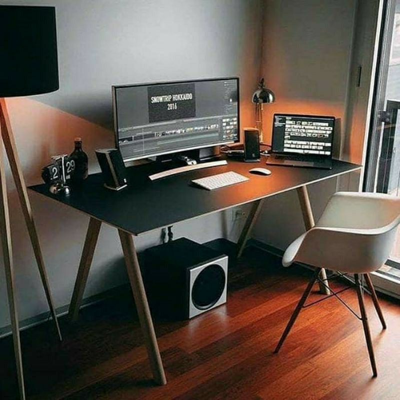 Meja Kerja Komputer Belajar Kantor Minimalis Modern bukan Informa