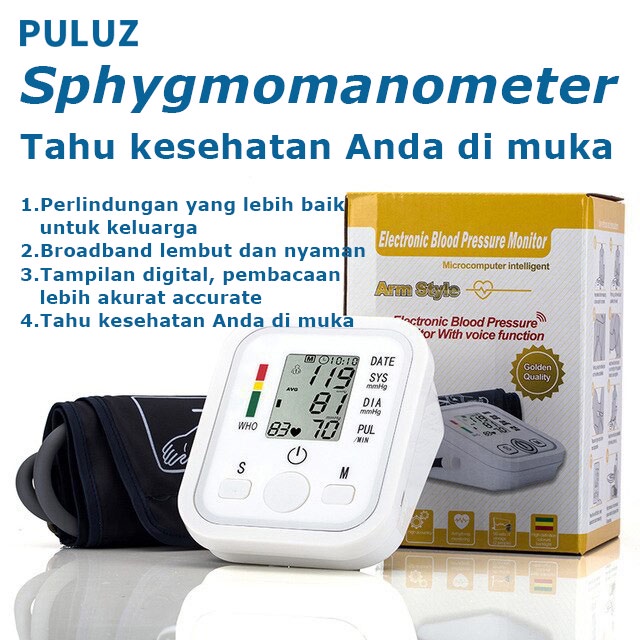 Alat ukur Pengukur Tekanan Tensi Darah Digital Tensimeter Pria tua Sphygmomanometer digital Original