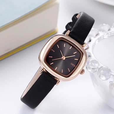 SANGCAKRA COD-Jam Tangan Wanita Korea Casual Dial Kotak Analog Quartz Strap PU High Quality Import New Model Unik - JW42