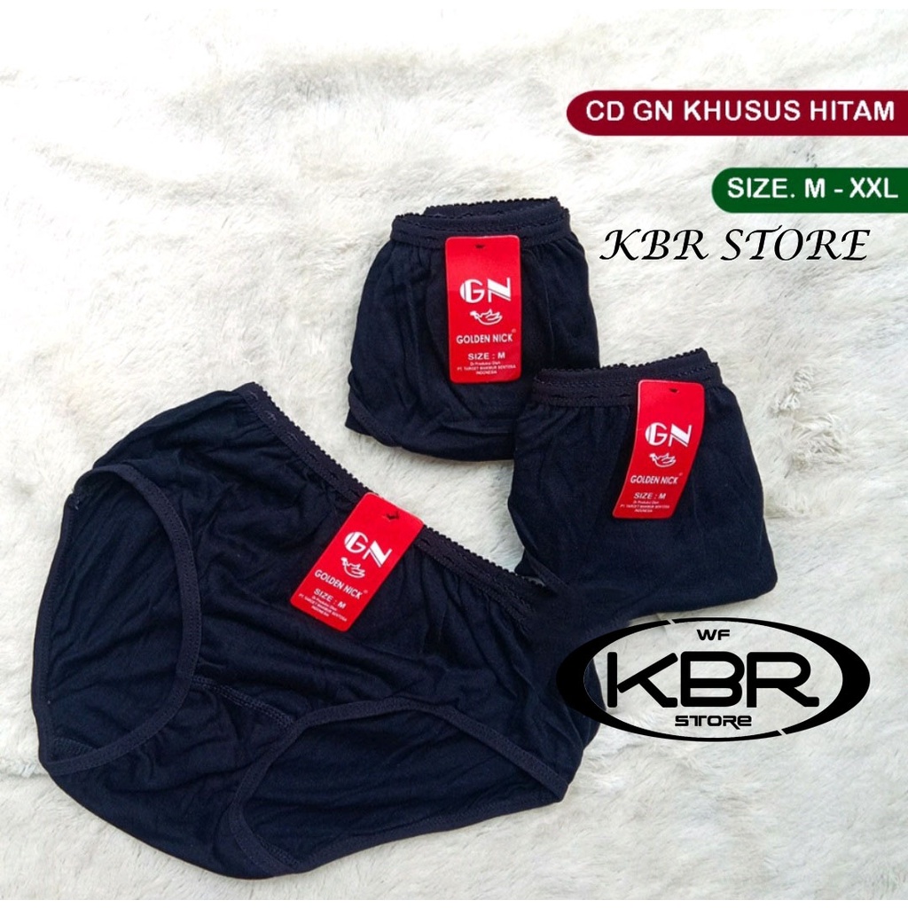 6 Pcs - CD Golden Nick 937 hitam / celana dalam cewek`/ celana dalam dewasa remaja wf store