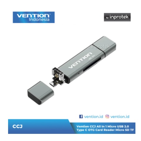 Vention CCJ All In 1 Micro USB 2.0 Type C OTG Card Reader Micro SD TF