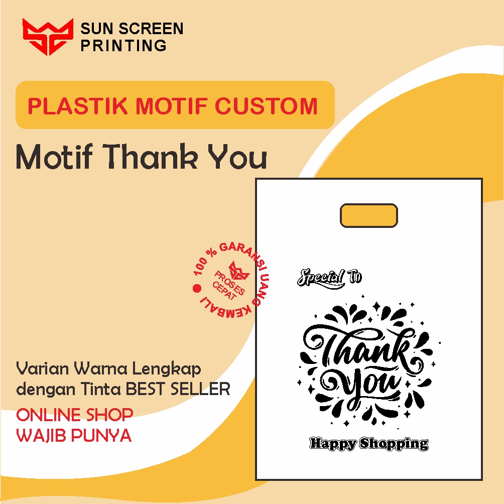 Kantong Plastik Olshop Custom Motif Thank You