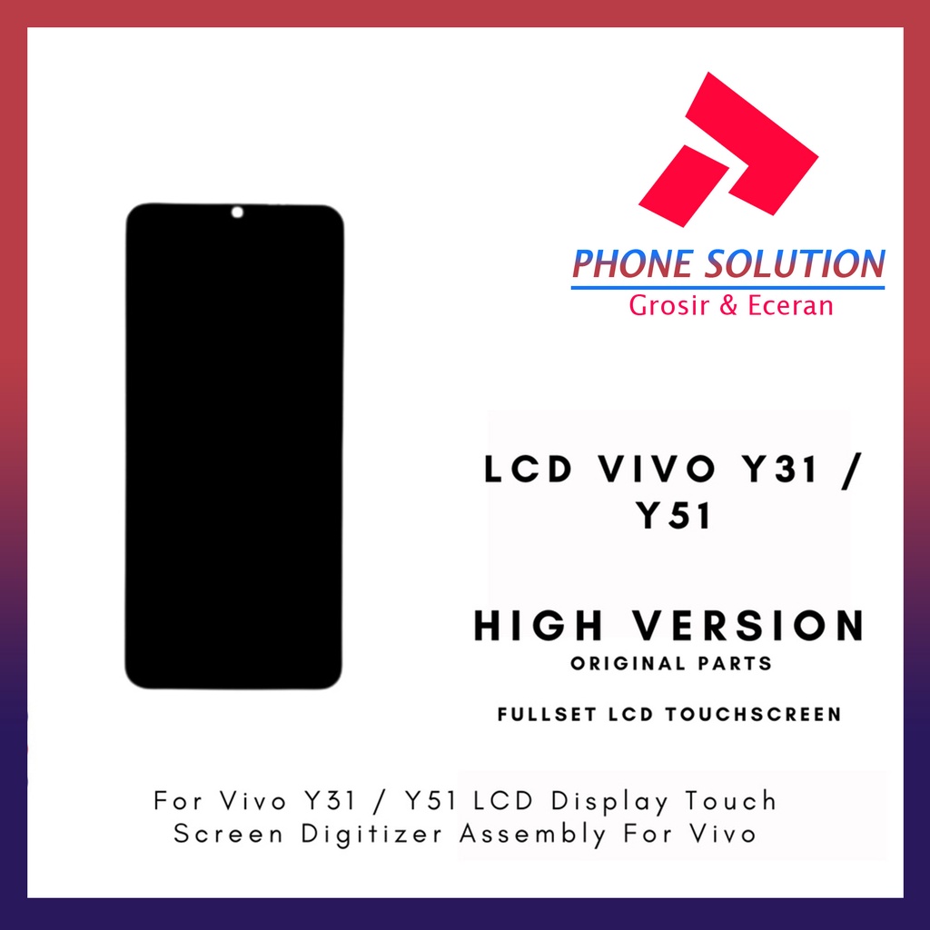 LCD Vivo Y31 LCD Vivo Y51 2020 LCD Vivo Y53S ORIGINAL 100% Fullset Touchscreen // Supplier LCD Vivo - Garansi 1 Bulan