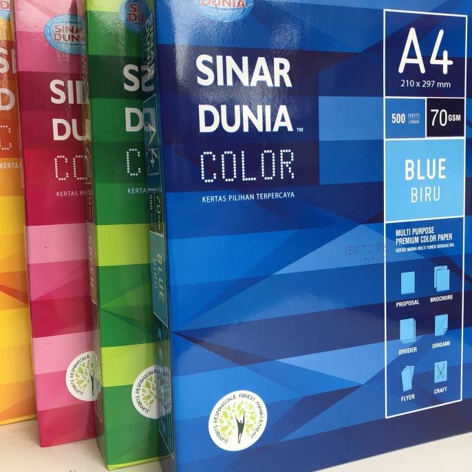 

kertas HVS warna A4 Sinar Dunia 70 gsm