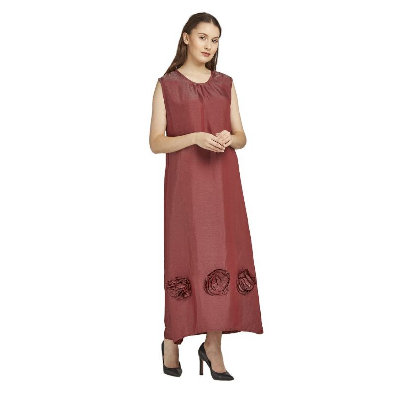 Outer Long Dress Branded Maxi dress Tanpa Lengan