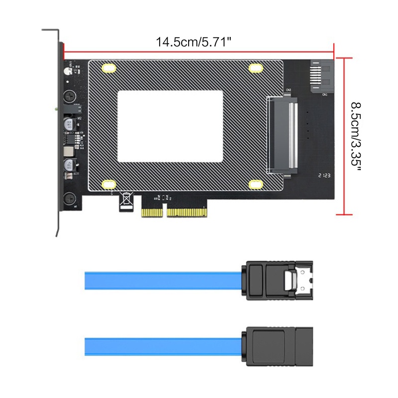 Btsg PCI-E 3.0 X4 X8 X16 Ke U.2 Adapter Card 4000MB/s Untuk SSD Converter Riser