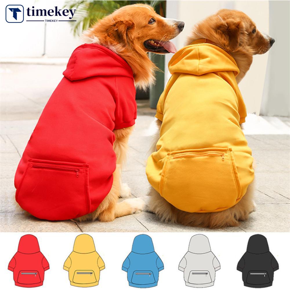 Timekey Jaket Hoodie Anjing Bahan Fleece Lembut Ukuran L-5XL Untuk Musim Gugur / Dingin P5V2