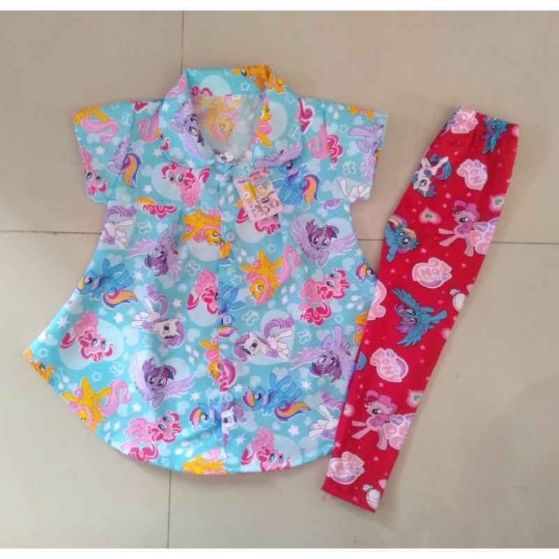 (COD) SET TUNIK KUDAPONY USIA 1-5 TH (PILIH WARNA)