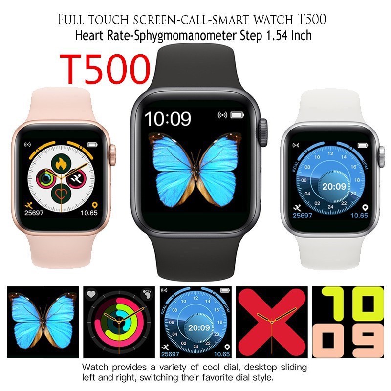 Jam Tangan Smart Watch T500 PLUS Bracelet Touch Screen Include Box Fullset | smart watch