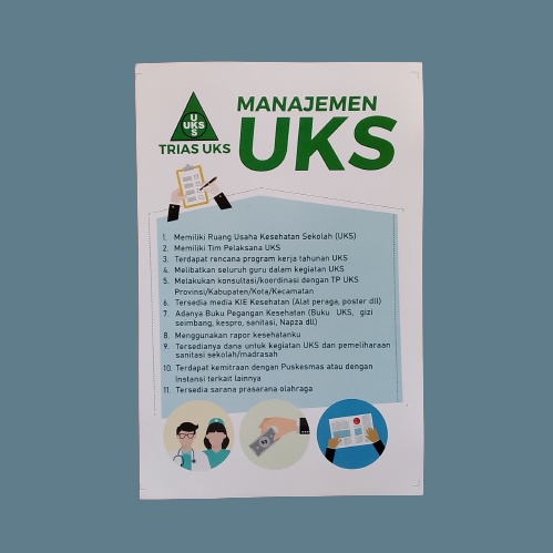 POSTER MANAJEMEN UKS | POSTER TRIAS UKS | POSTER MANAJEMEN USAHA KESEHATAN SEKOLAH
