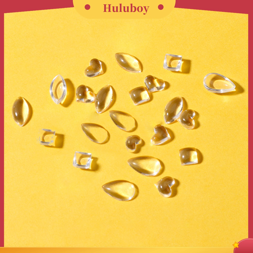 Huluboy Huluboy♡ 100pcs / Set Ornamen Resin 3D Efek Penetrasi Translucent Untuk Dekorasi Nail Art Charms