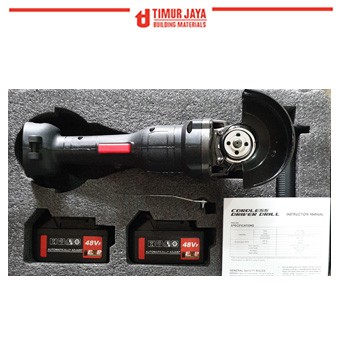 JLD Mesin Angle Gerinda Baterai Cordless Grinder modern 2 Baterai 48 v