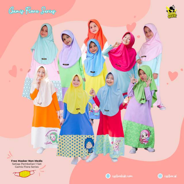 Gamis anak busana muslim anak fashion muslim gamis gamis anak flora coolbee