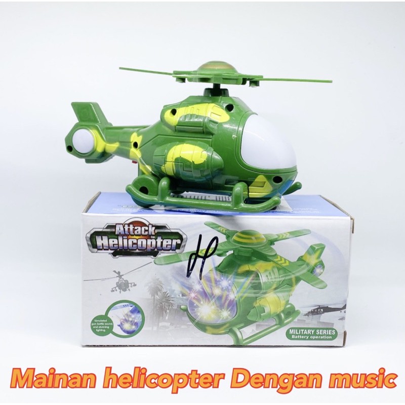 Mainan Robot Helicopter Attack dengan Musik + Lampu BS