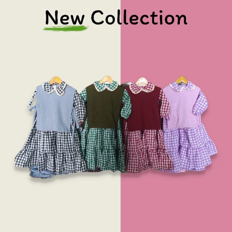 Gamis vest anak terbaru / Gamis syari square vest anak / Gamis rompi anak