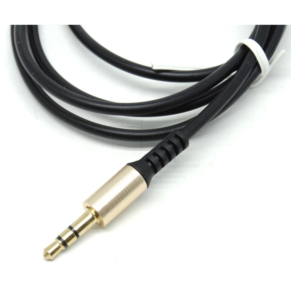 Kabel AUX Audio 3.5mm Male to 3.5mm Male HiFi L Shape - Black