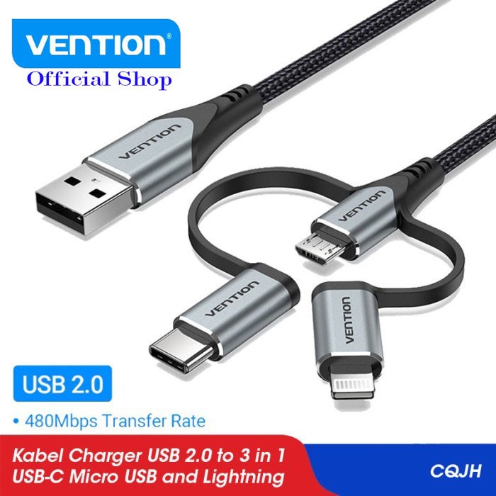 Vention Kabel Micro USB Type C Adapter Micro USB to USB-C Lightning