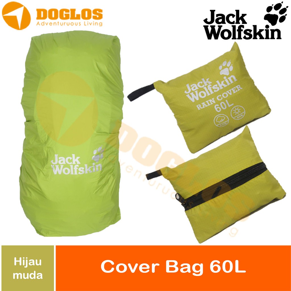Jack Wolfskin 60 Liter Rain Cover bag JWS  tas ransel Carrier gunung