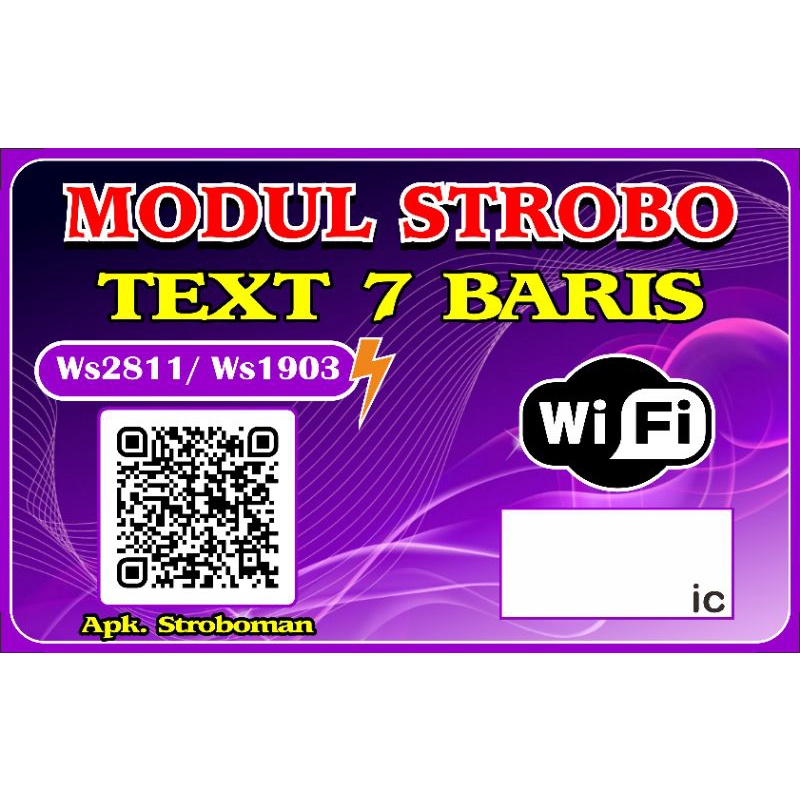 MODUL STROBO RUNNING TEXT 7 BARIS LED WS2811