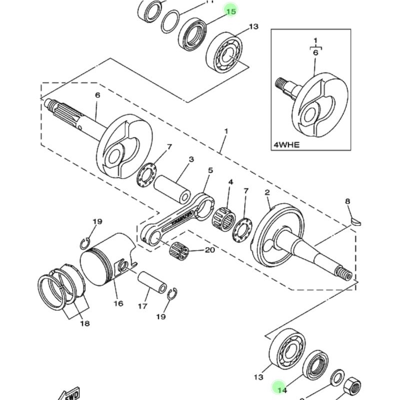 SEAL KRUK AS KIRI KANAN F1ZR JAPAN ORI YGP FIZR FIZ F1Z R CRANKSHAFT SIL CRANK BANDUL BANDULAN