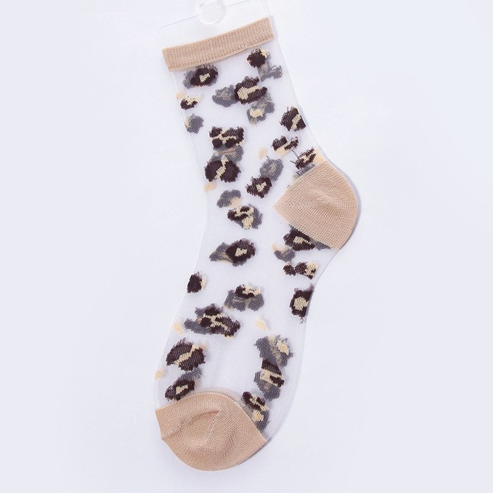 KK-33 kaos kaki leopard belang harimau tiger cotton socks transparan