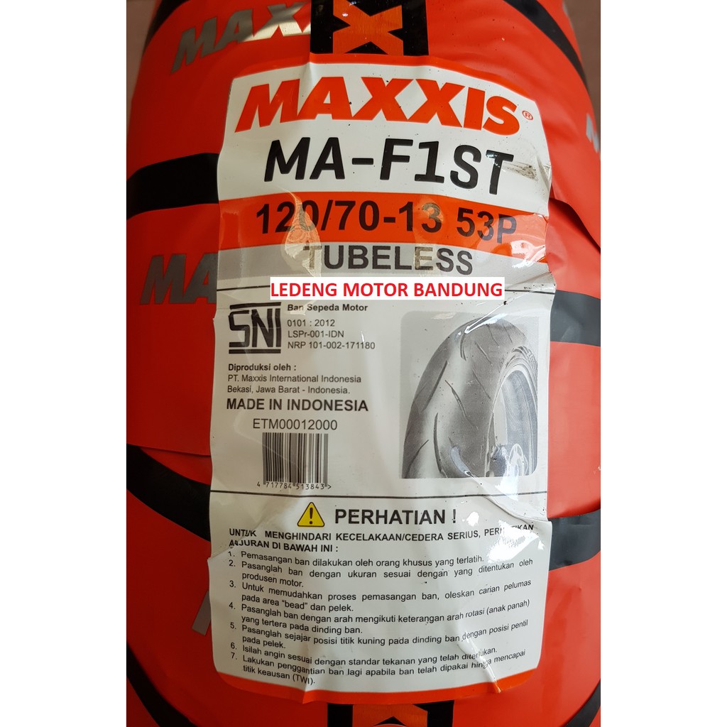 Maxxis 120/70-13 MAF1ST Front Ban Tubeless Depan Nmax Yamaha Victra S98