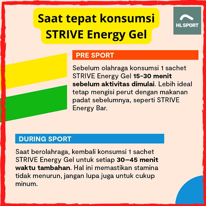 STRIVE Energy Gel Indonesia not SIS Gu Maurten