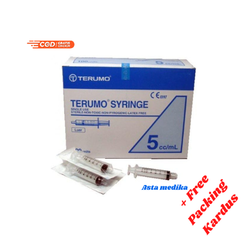 Spuit 5cc With Needle 22G x 1 1/2&quot; Terumo  Disposable Syringe 5ml With Needle 22G Terumo Alat Suntik 5cc Suntikan 5ml Terumo