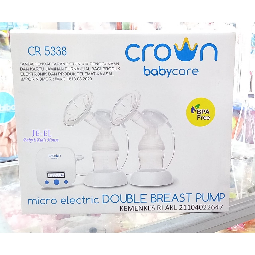 Crown Baby Care Micro Electric Double Breast Pump CR 5338 / Breast Pump Electric Crown CR 5338