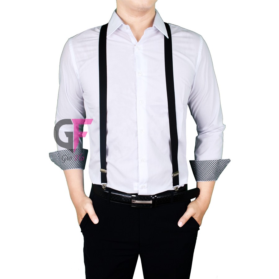 GIOFLO Aksesoris Fashion Suspender Pria Black / TIE 406