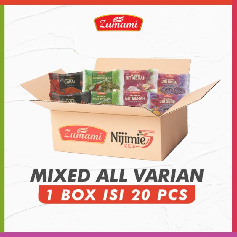 

ZUMAMI MIE SAYUR ALL VARIAN PAKET 1 DUS ISI 20 PCS