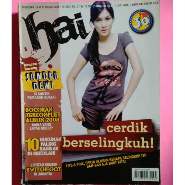 Majalah HAI No. 5 Th 2008 Cover Sandra Dewi