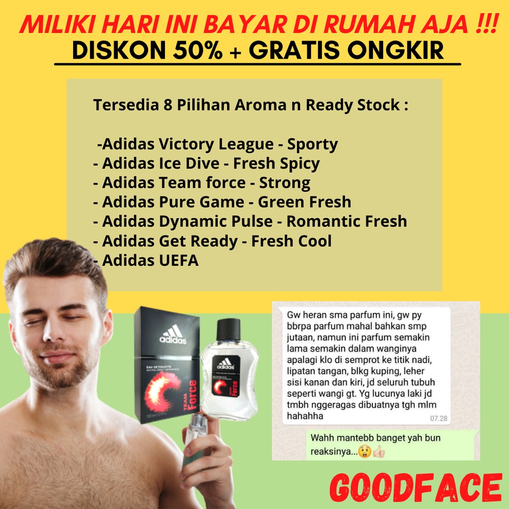 PARFUM PRIA ORIGINAL TAHAN LAMA ADIDAS PARFUM MAN 100ML ORIGINAL IMPORT