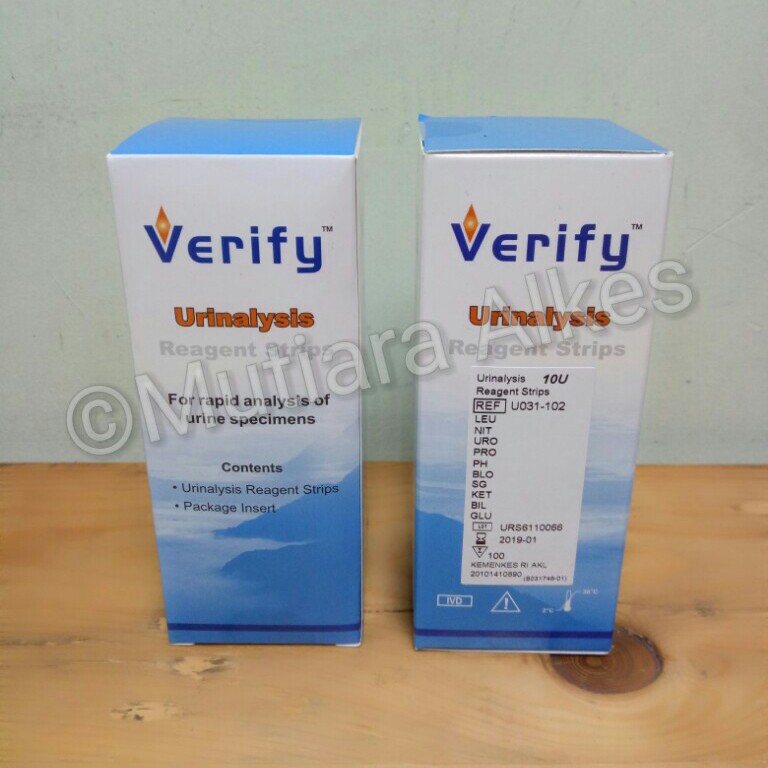 Verify Urinalysis Reagent Strip 10 Parameter / Tes Urine Verify 10PM