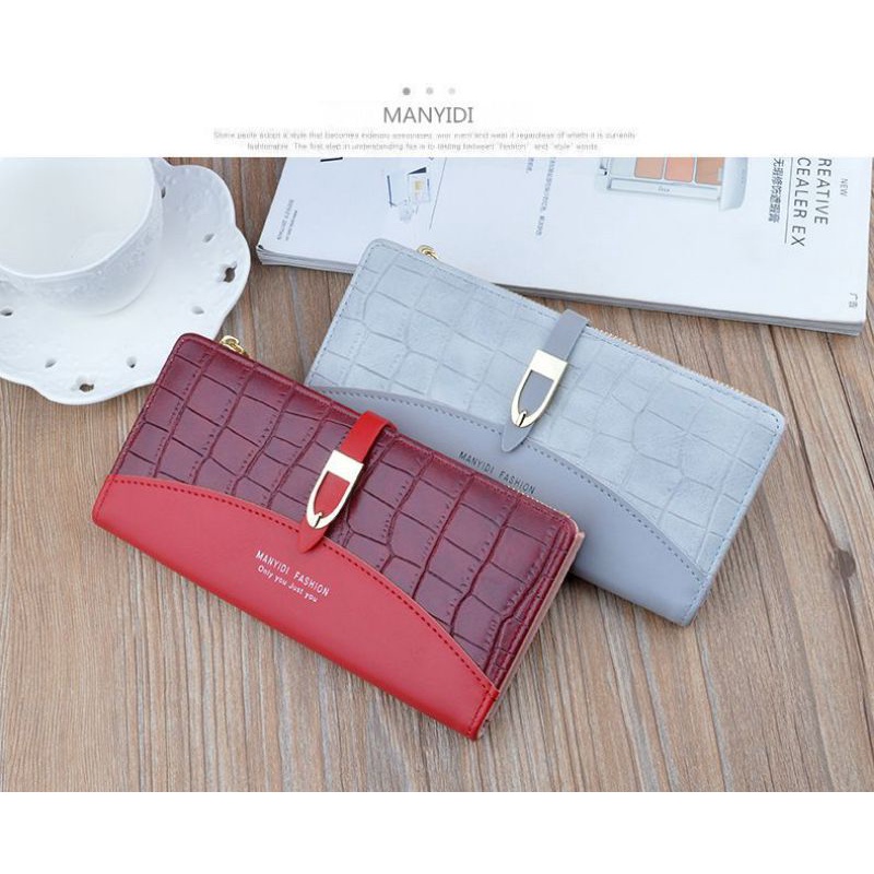 MANYIDI Dompet Kulit Premium Panjang Wanita Import C2075