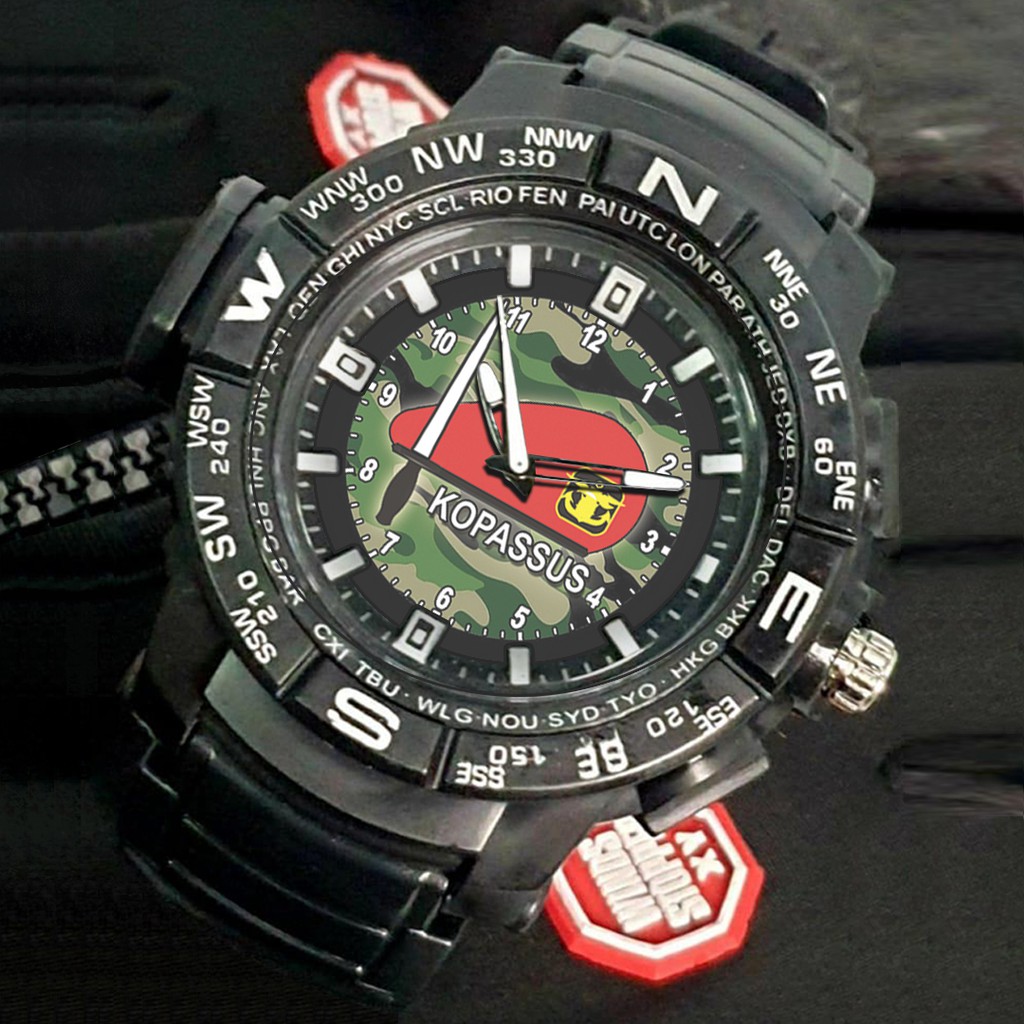 (EXCLUSIVE) Jam Tangan KOPASSUS motif 10 Sport Bagus