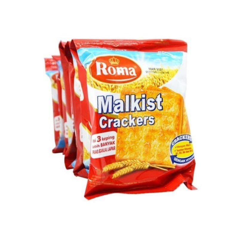 Biskuit Malkist Roma Crackers Renceng ( 10pcs x 27gr) isi 2 keping